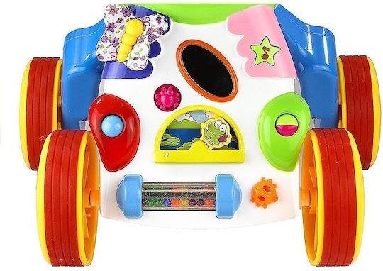 Lean Toys Hippo Rattles Crinkles Mirror mit Geräuschen Mehrfarbige