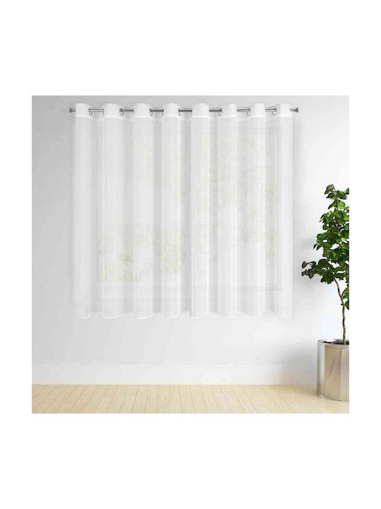 Eurofirany Curtain Window with Grommet Lucy White 400x150cm