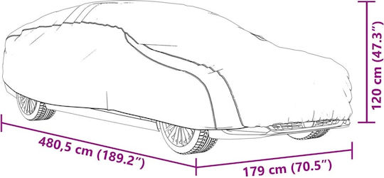 vidaXL Abdeckungen 480x179x120cm Wasserdicht XLarge für Limousine mit Gurten befestigt