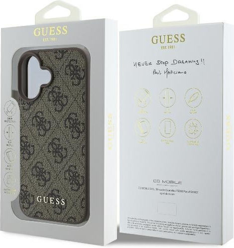 Guess Classic Back Cover Plastic Maro (iPhone 16 Plus)