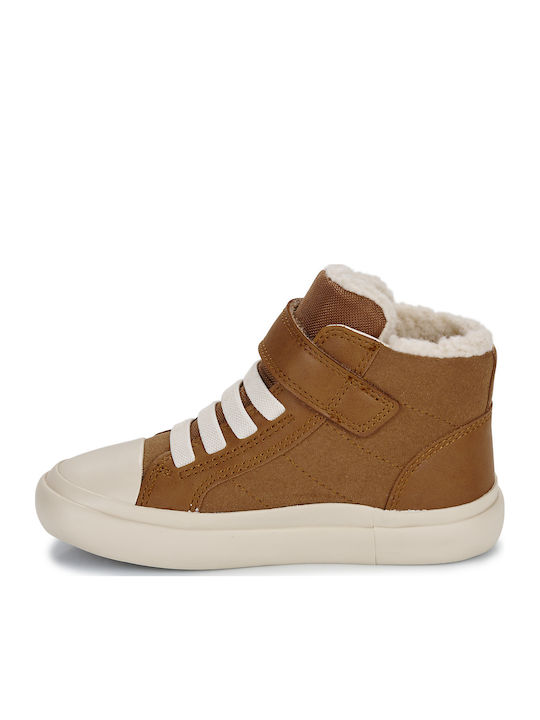 B Gisli Kids Sneakers High Anatomic with Scratch Brown