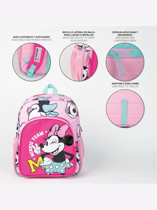 Σχολική Τσάντα Πλάτης 38 Cm Minnie Fuchsia 0025780