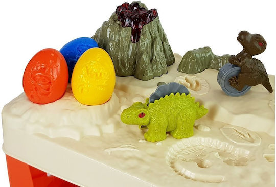 Knete Spiel-Set Daisy Tafel Dinosaurier Eier Formen Vulkan Mit Leuchtender Lava Für 3+ Jahre 4 Stück