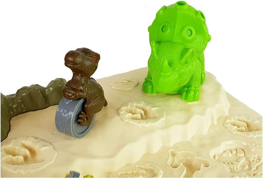 Knete Spiel-Set Daisy Tafel Dinosaurier Eier Formen Vulkan Mit Leuchtender Lava Für 3+ Jahre 4 Stück