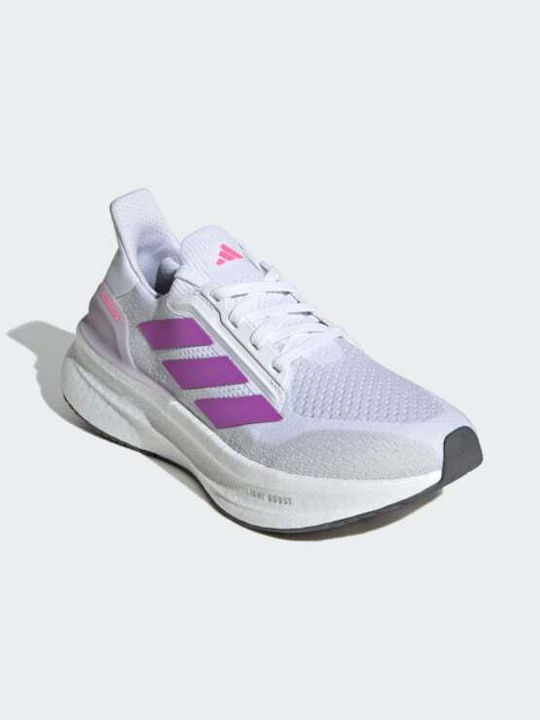 Adidas Ultraboost 5X Γυναικεία Αθλητικά Παπούτσια Running Cloud White / Purple Burst / Lucid Pink