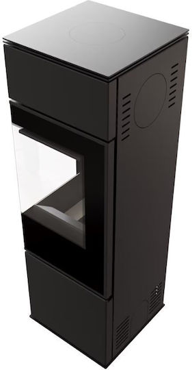Kratki REN/S/P/BLACK Κεραμική Ξυλόσομπα Μαύρη