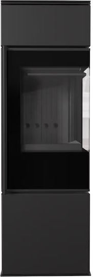 Kratki REN/S/P/BLACK Κεραμική Ξυλόσομπα Μαύρη