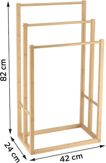 Καλόγερος Μπάνιου Τριπλός ​42x82cm Ασημί