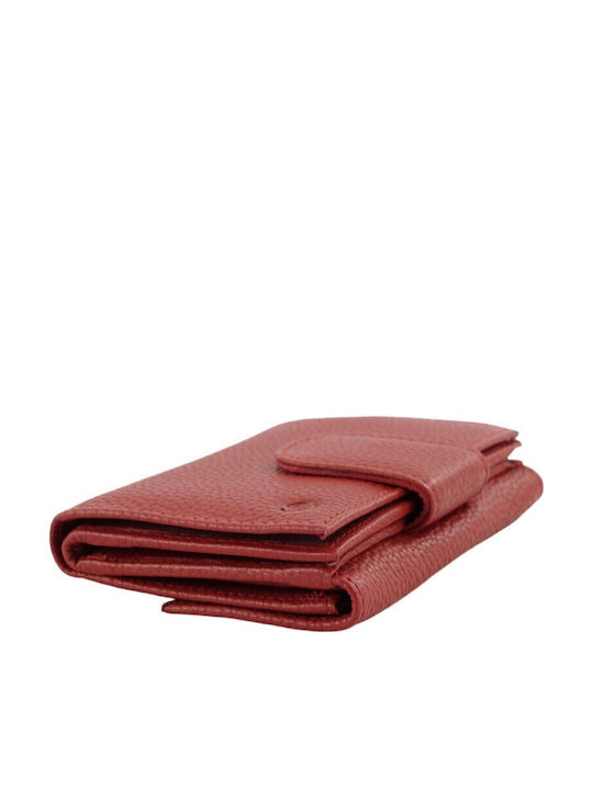 Small Leather Women's Wallet with RFID Red