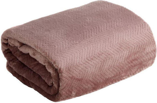 Eurofirany Fleece Decke Couch 91x210cm Backsteinmuster