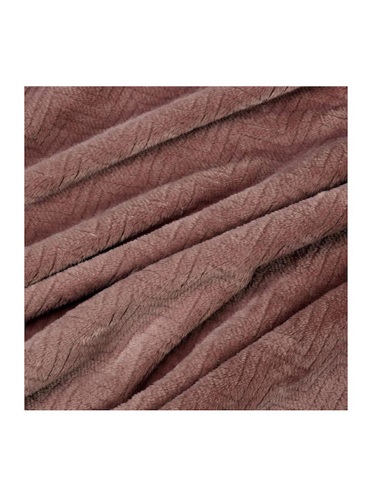 Eurofirany Κουβέρτα Fleece Καναπέ 91x210εκ. Brick Pattern
