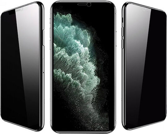 Sticlă Mat Full Face Tempered Glass Negru (iPhone 15 Pro Max)