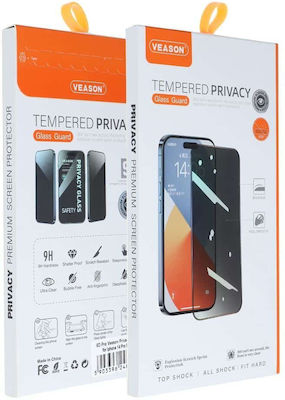 Veason Privacy Tempered Glass Black (iPhone SE 2022 / 2020 / 8 / 7)