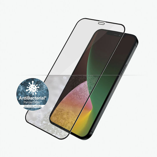 PanzerGlass Antibacterial Tempered Glass Μαύρο (iPhone 12 / 12 ProNokia 6.1)