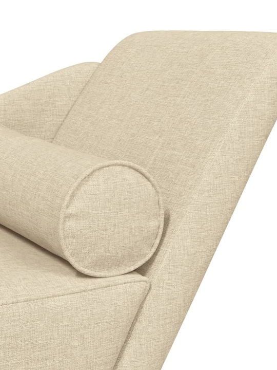 Recliner Stoff Beige L141xW55.5xH66.5cm