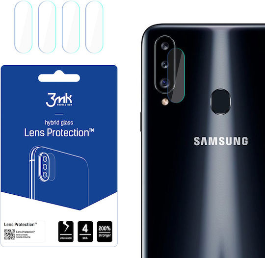 3MK Camera Lens Flexible Glass Προστασία Κάμερας Tempered Glass Διάφανο για το Galaxy A20s