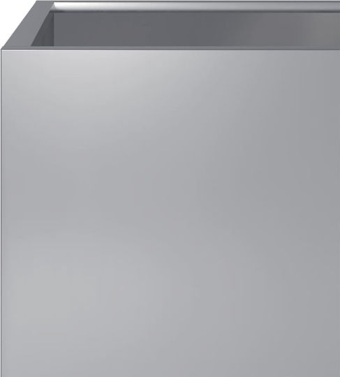 vidaXL Grădină Set 2 Jardiniere Metalice Silver