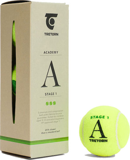 Tretorn Academy Μπαλάκια Τένις 3τμχ