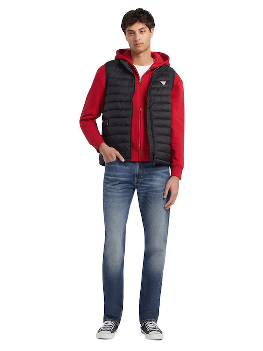 Guess Ärmellos Herren Jacke Puffer Schwarz