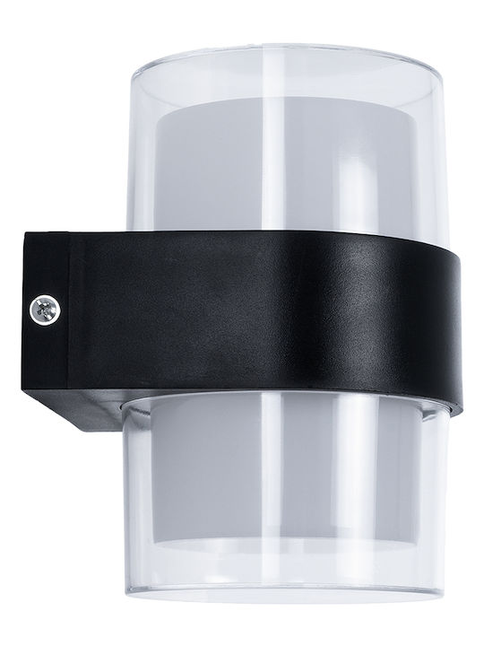 GloboStar Empire Round Wall-Mounted Outdoor Spot LED IP65 10W with Natural White Light Double Beam 10cm