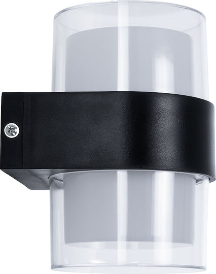GloboStar Empire Round Επιτοίχιο Εξωτερικό Σποτ LED IP65 10W με Θερμό Λευκό Φως Διπλής Δέσμης 10εκ.