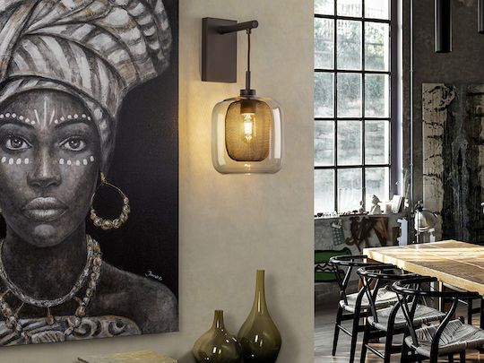 Chocolate Lamp Wall Brown 20cm