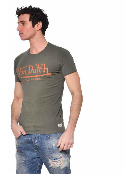 Von Dutch Men's Short Sleeve T-shirt Haki