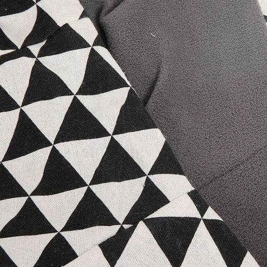 Dog Cat Carrier Bag Fabric Fleece Lining Inside Up to 7.5 Kg M70xW15xH80cm "kourk Urban" – Black and White