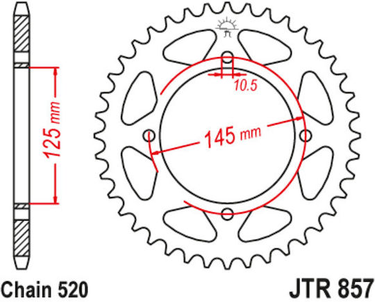 JT Sprockets Rear Sprocket (47-520) for Yamaha TT / XT 600