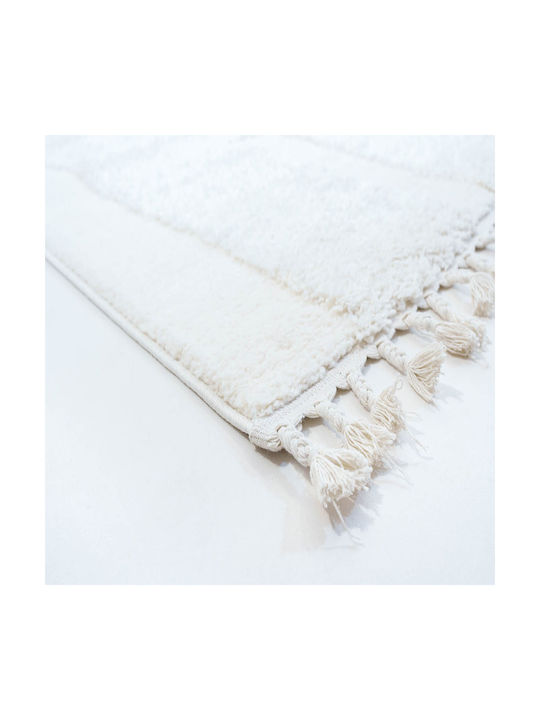 Ezzo Neve D110a1a Rug Rectangular with Fringes Cream