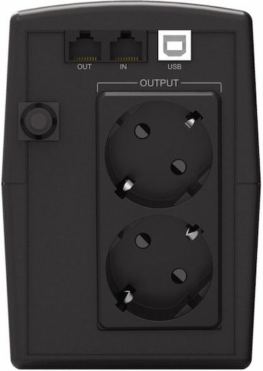 Conceptronic ZEUS07ES UPS Line-Interactive 1000VA 600W με 2 Schuko Πρίζες