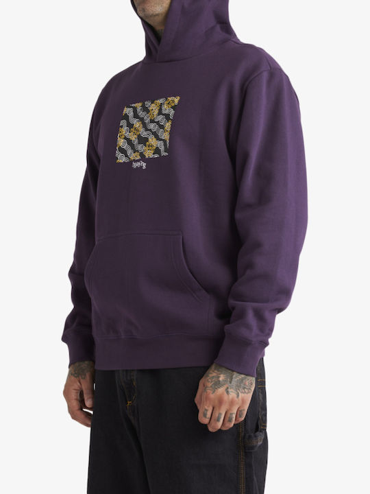 Billabong Men's Sweatshirt with Hood and Pockets Purple