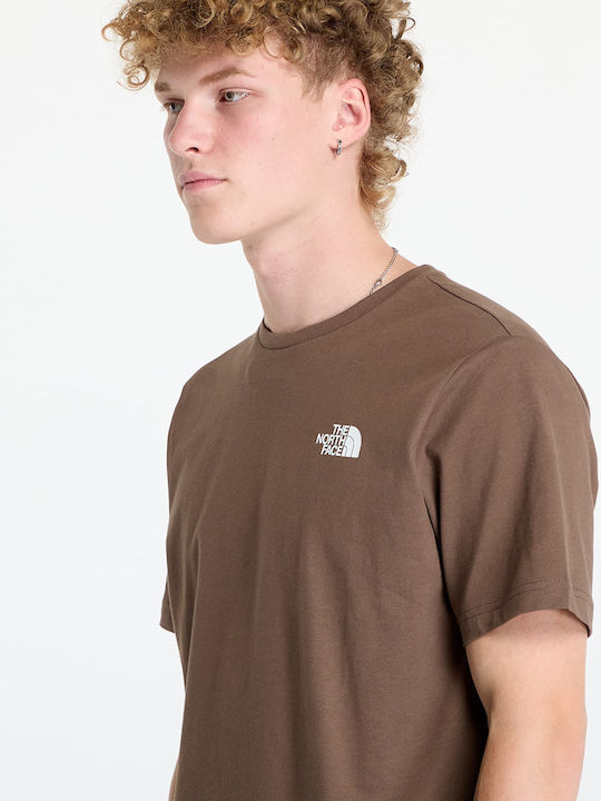 The North Face Ανδρικό T-shirt Κοντομάνικο Smokey Brown, Tnf Black