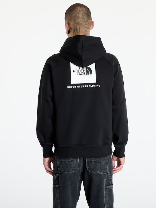Raglan Box Sweatshirt with Hood Tnf black