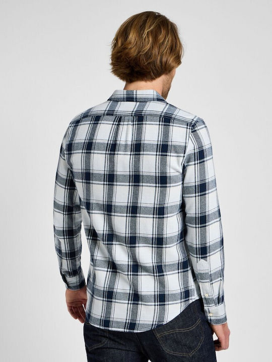 Lee Men's Shirt Long Sleeve Cotton Checked Plaid