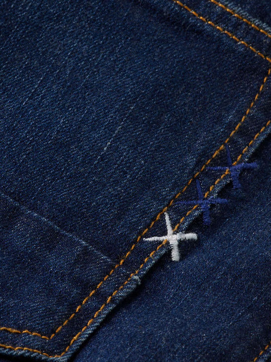 Ralston Ανδρικό Παντελόνι Τζιν με Regular Straight Εφαρμογή Beaten Blue