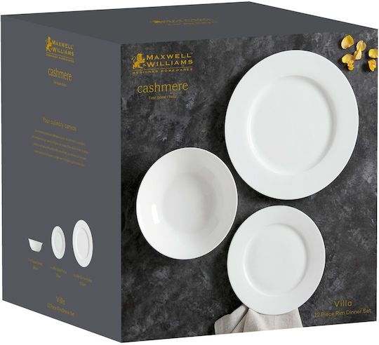 Maxwell & Williams White Porcelain Dinnerware Set 12pcs