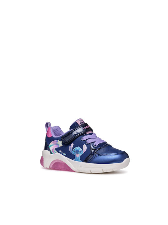 Geox Kinder-Sneaker Anatomisch mit Lichtern Marineblau