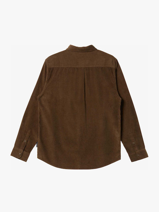 Smoke Trail Long-sleeved Corduroy Shirt Canteen Smoke
