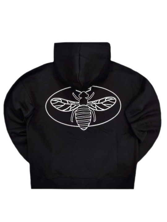 Men's Sweatshirt Magicbee Mb24605 Round Logo Black