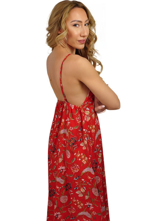 Sommer Midi Kleid Red