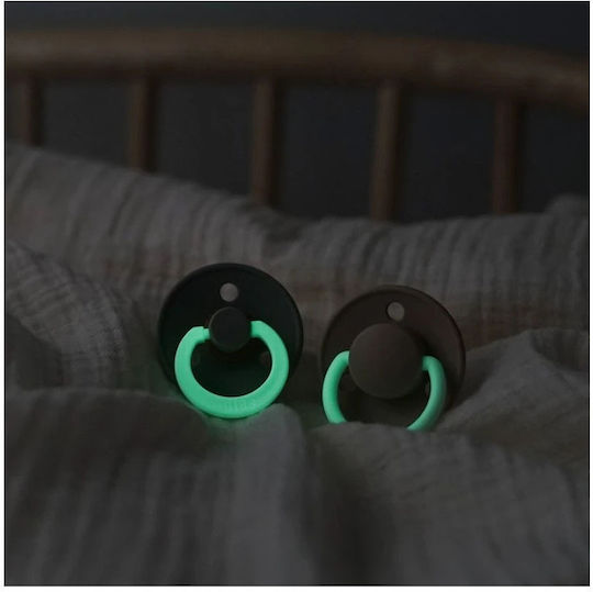 Bibs Colour Pacifiers Rubber Night Blush / Vanilla Night for 6+ Months 2 Pieces