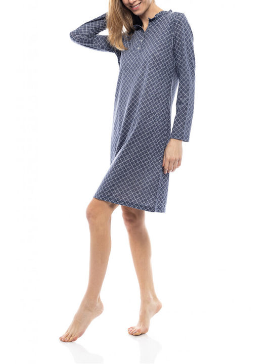 Pink Label Summer Women's Nightdress Blue