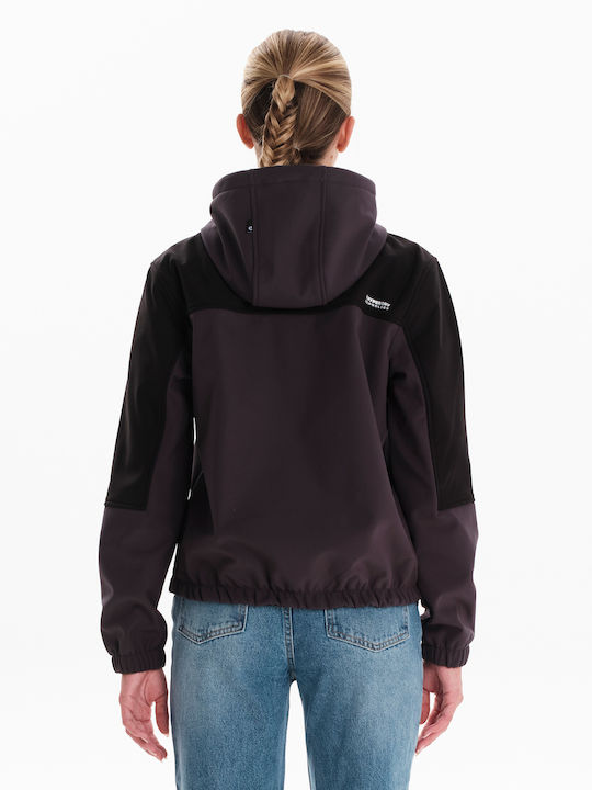 Short Women's Jacket for Winter Black