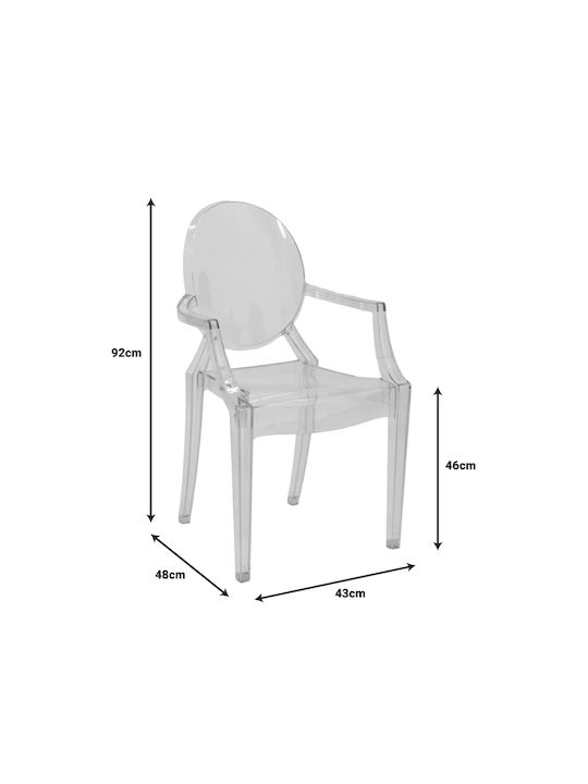 Narova Stühle Speisesaal Transparent 1Stück 43x48x92cm