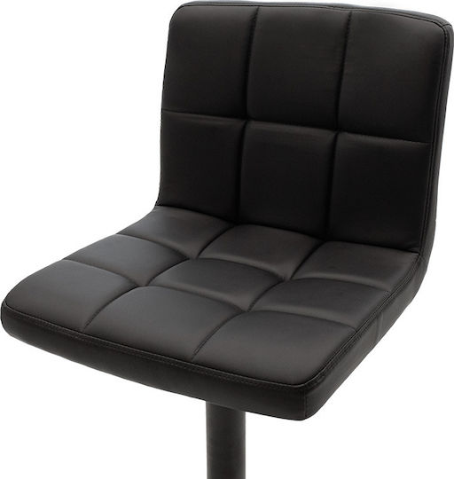 Табуретка Бар Remina с облегалка и регулируема височина Black-Base Black 44x44x92-112см