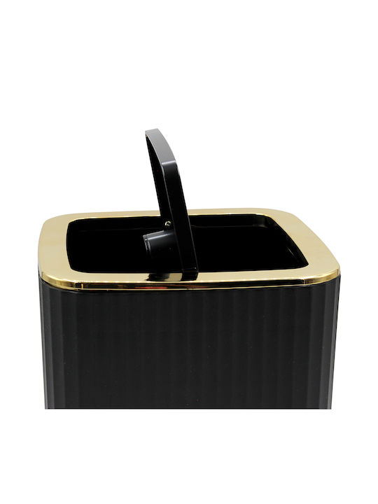 Keskor Πλαστικό Καλάθι Αχρήστων 7lt Μαύρο 19x24x19cm