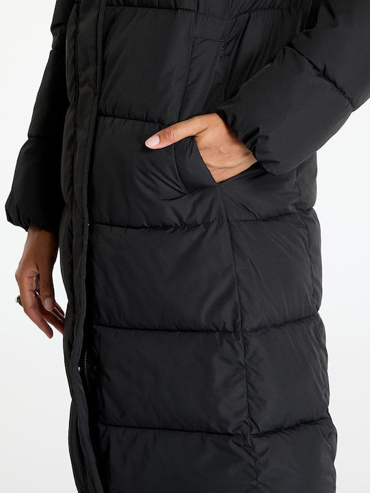 Calvin Klein Monologo Women's Short Puffer Jacket for Winter Black