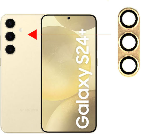 Volte-Tel Glass Cover Camera Protection Tempered Glass Yellow for the Samsung S24 Plus 5G S926 8353185