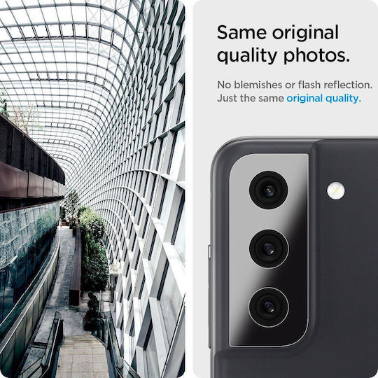 Spigen OPTIK.TR Camera Protection Tempered Glass Black for the Samsung G990B Galaxy S21 FE 5G